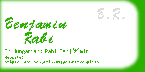 benjamin rabi business card